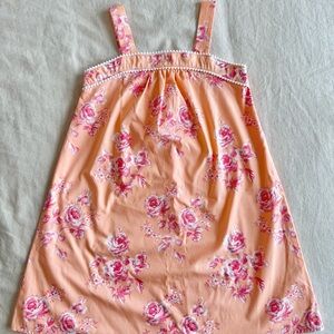 Janie and Jack Peach Floral Sundress with Pink Roses